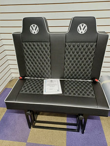 White Diamond M1 Tested Easy Lift 3/4 Rock & Roll Bed with VW Logos
