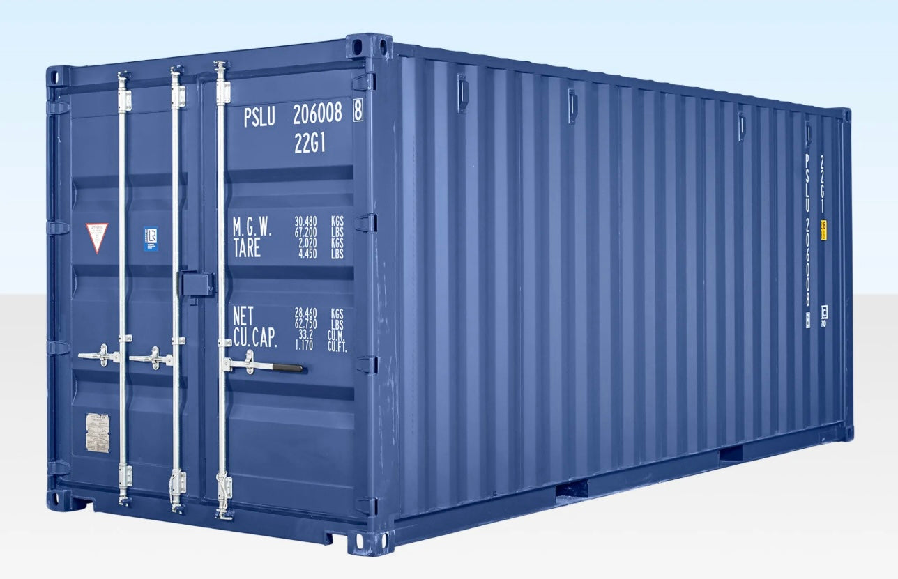 20ft New Shipping Container Blue RAL5010