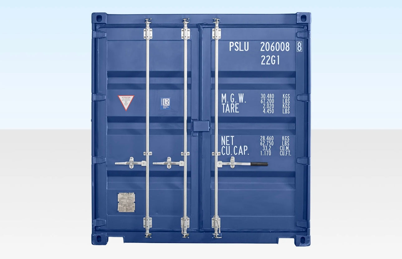 20ft New Shipping Container Blue RAL5010